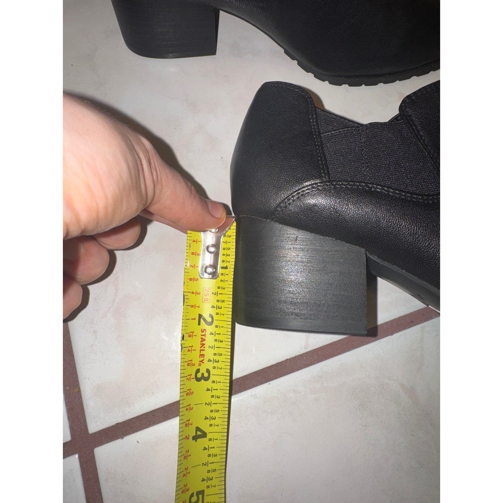 Vionic Belmont Booties Women 6 Black Leather Block Heel Ankle Boots - Picture 13 of 13